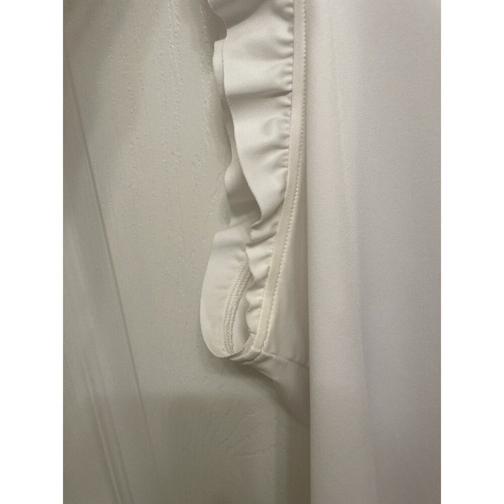 Tuckernuck TNUCK SPORT White Performance Jersey Ruffle Lea Tank Large - Picture 4 of 9